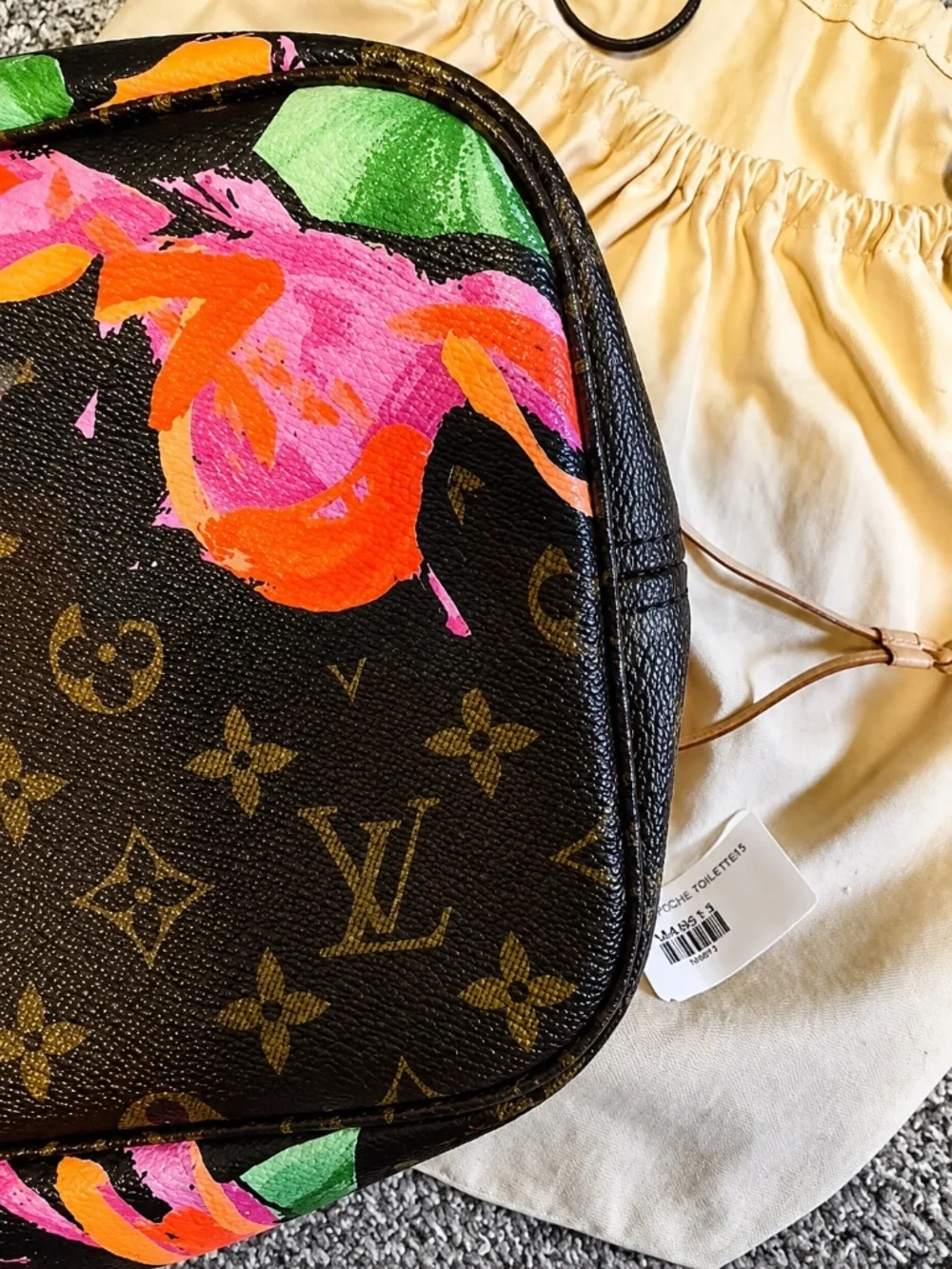 Louis Vuitton Stephen Sprouse Monogram Roses Neverfull MM Tote Bag